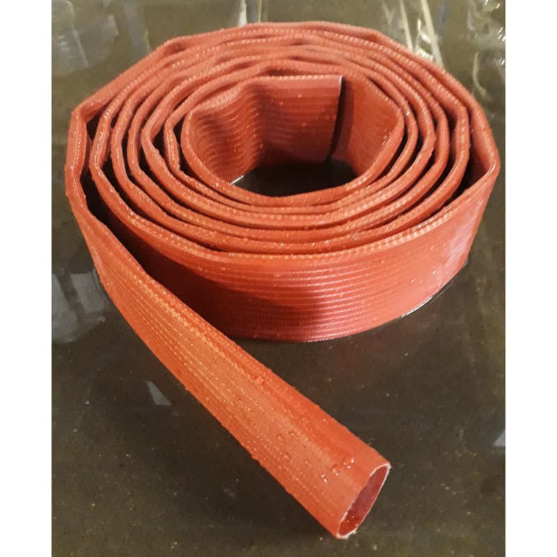 Tuyau incendie applatissable rouge