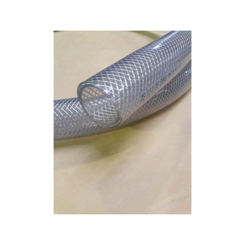 TUYAU EAU SOUPLE TRANSPARENT POUR ABREUVOIR - ARMATURE FIBRE TRESSE PVC