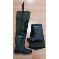 Cuissarde - Botte de sécurité caoutchouc pour secteur forestiers, agriculture, assainissement avec semelle anti-perforation